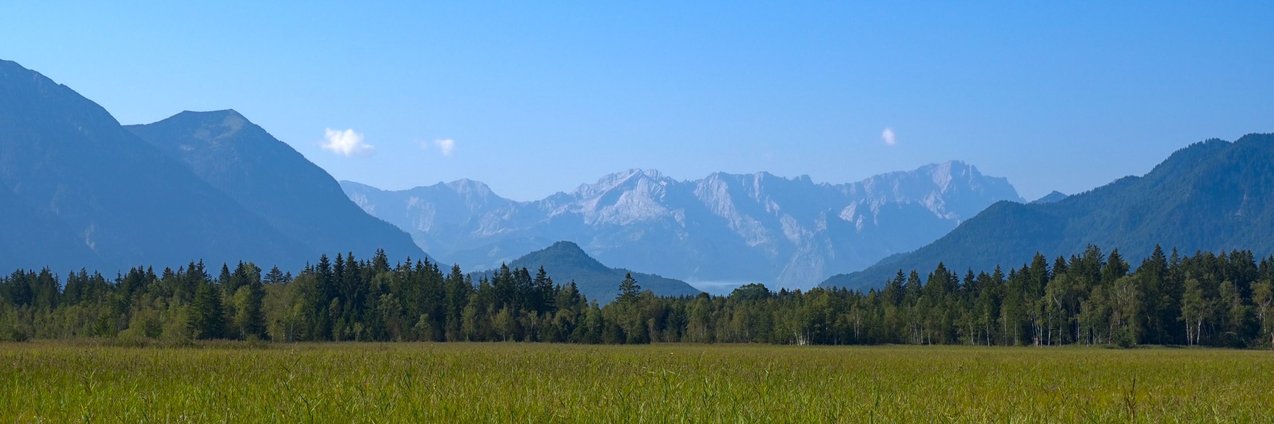 View of the Wetterstein range from near my parents' house, Germany