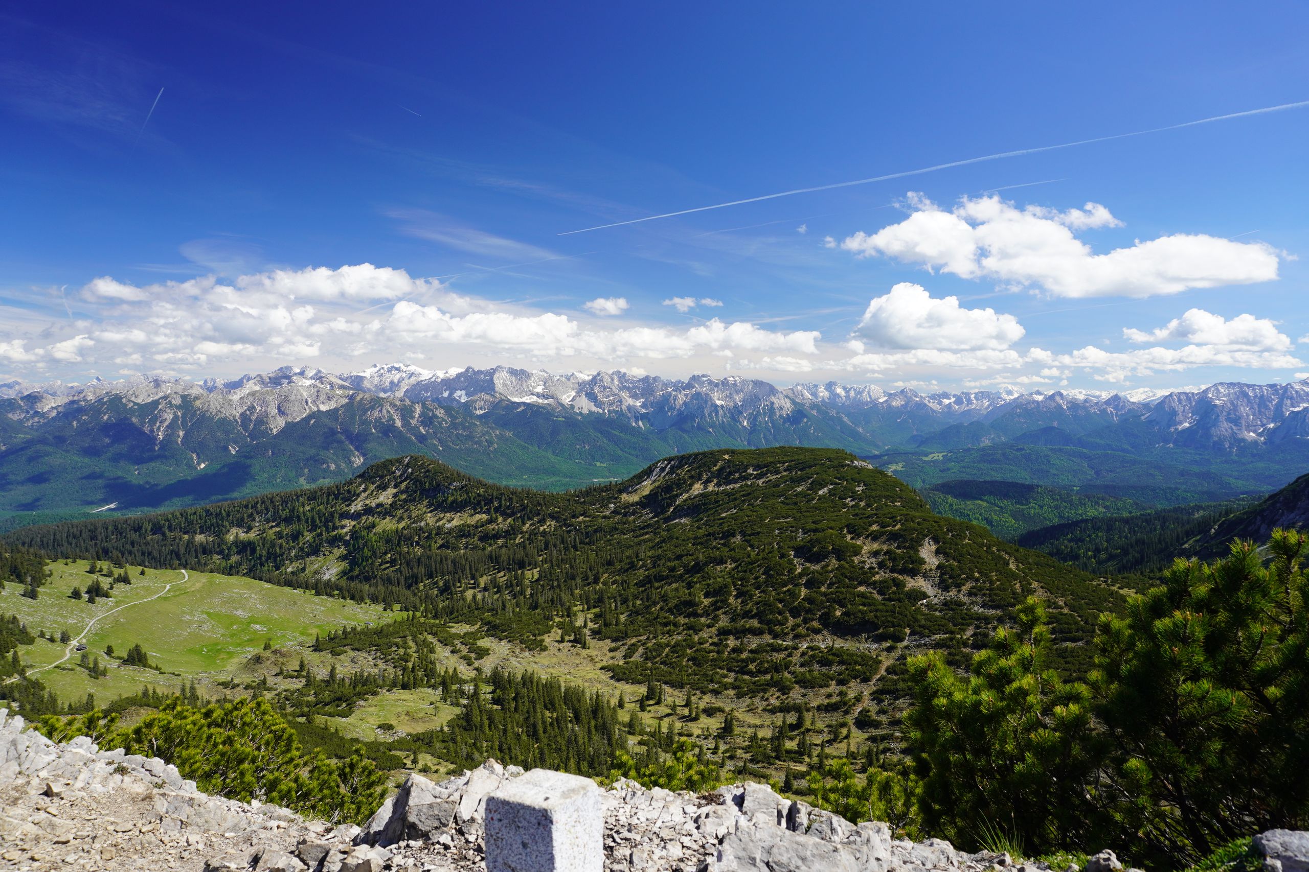 Looking into the northern Alps from Hohe Kisten, Germany
