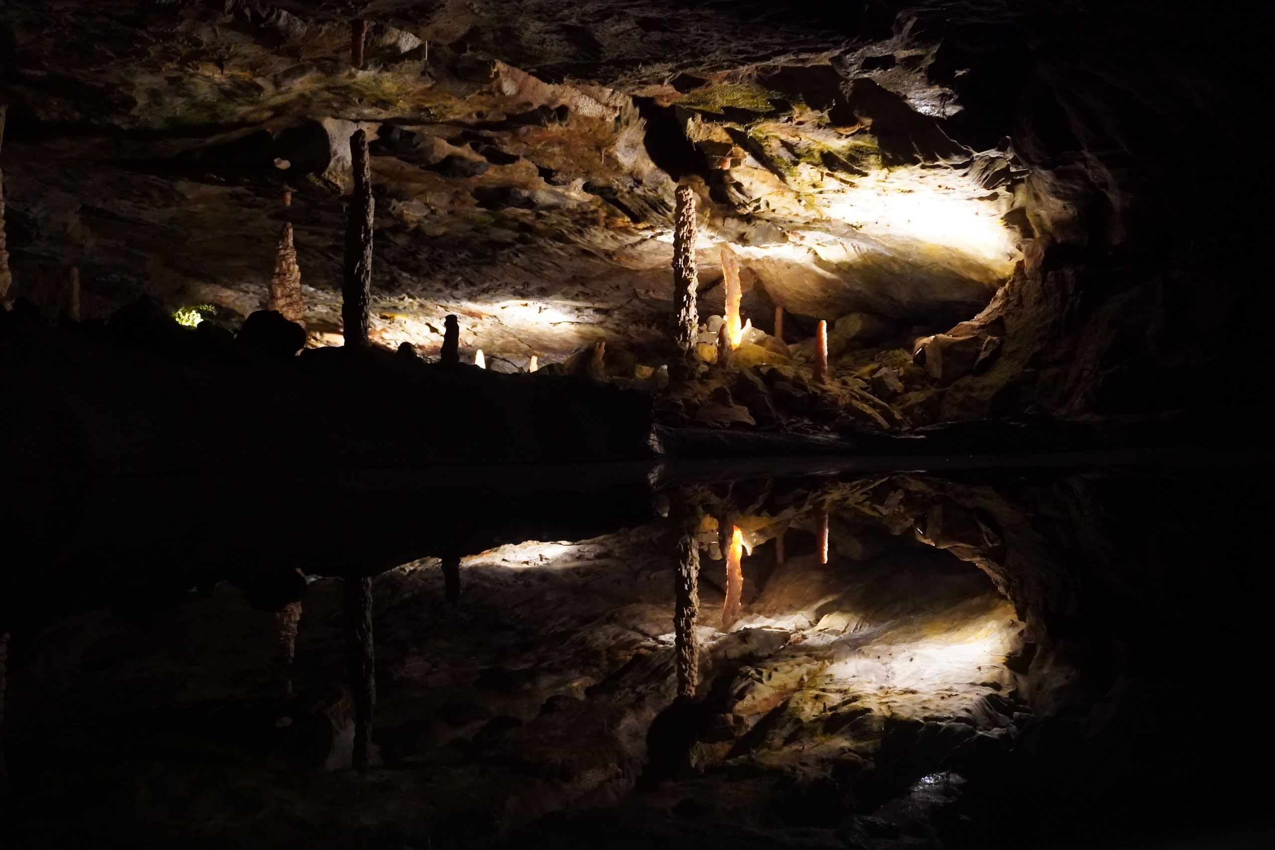 Reflection in St. Beatus caves, Switzerland