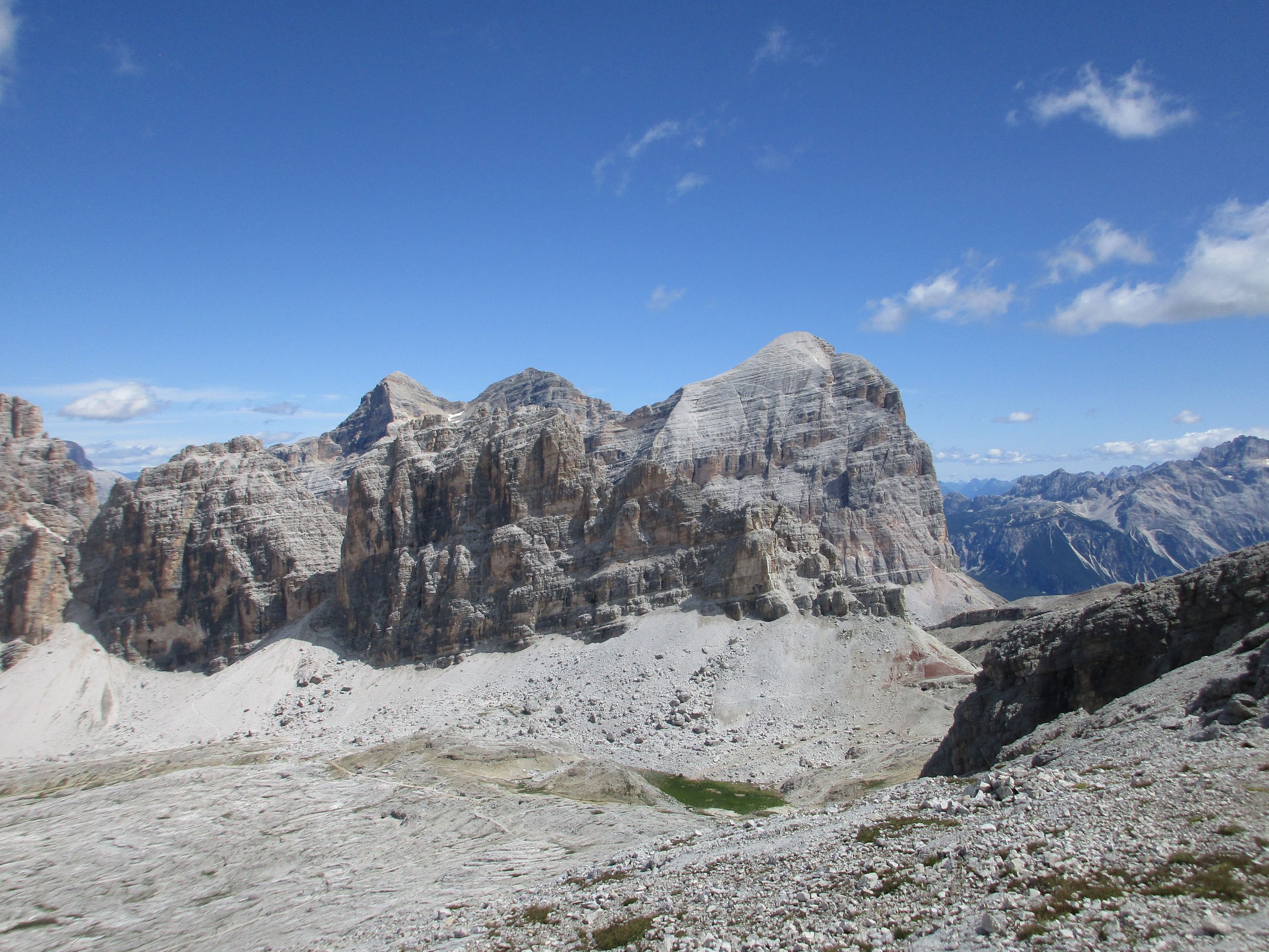 View east from Lagazuoi Piccolo in the Dolomites, Italy