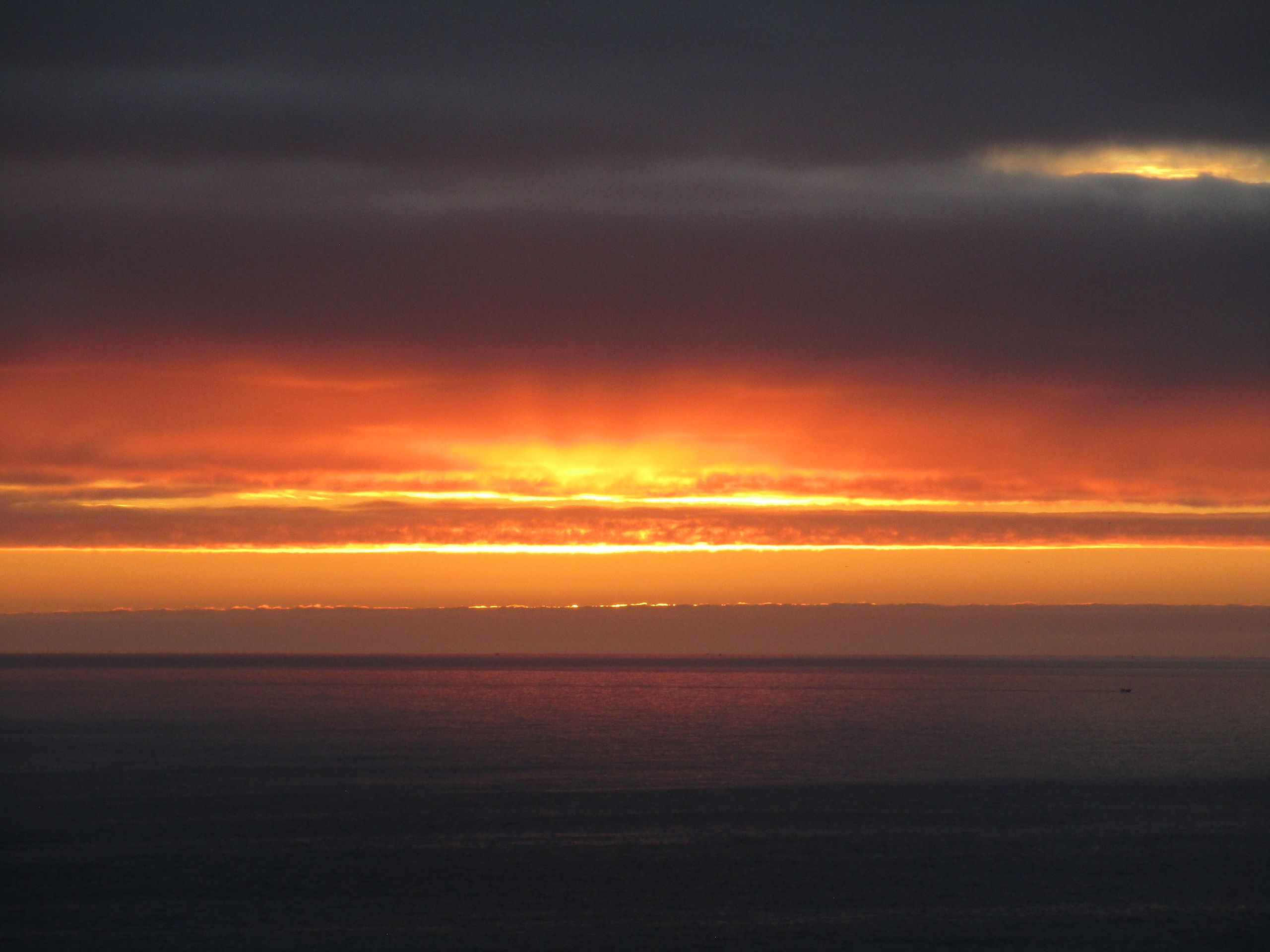 Colourful sunrise near Carvoeiro, Portugal