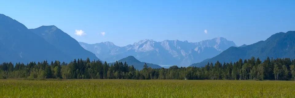 View of the Wetterstein range from near my parents' house, Germany