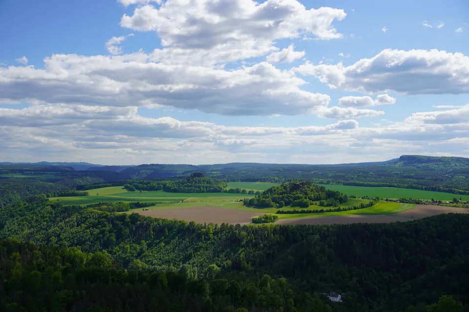 Upper Elbe valley seen from Rauschenstein, Germany