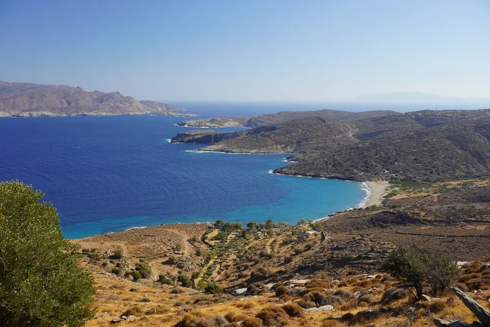 View from Andros towards Tinos and Giaros, Greece